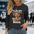 Ho Ho Hol Mir Mal Ein Bier Reindeer Saying Christmas Langarmshirts Geschenke für Sie