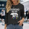 Hombre Grandad Bear Autism Awareness Autism Papa Daddy Camiseta de manga larga Regalos para ella