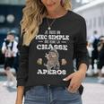 Homme Humour Chasseur Sanglier J'aime La Chasse Et L'apéro T-shirt à manches longues Cadeaux pour elle