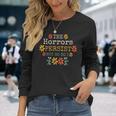 The Horrors Persist But So Do I Vintage Sunset Flower Long Sleeve T-Shirt Gifts for Her