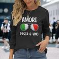 Italia Dialect Italian Amore Pasta &Ino S Langarmshirts Geschenke für Sie