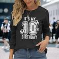 It's My 10Th Birthday Soccer Player 10Th Birthday Player Long Sleeve T-Shirt Gifts for Her