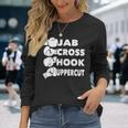 Jab Cross Hook Uppercut Boxeador Para Amantes Del Boxeo Gimnasio Kickboxing Camiseta de manga larga Regalos para ella