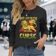 Who Jah Bless No Man Curse Reggae Lover Rasta Langarmshirts Geschenke für Sie