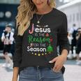 Jesus Is The Reason For The Season Christmas Xmas Langarmshirts Geschenke für Sie