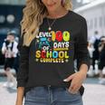 Level 100 Days Of School Completed Gaming Gamer Boy Long Sleeve T-Shirt Gifts for Her