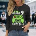 Level 9 Unlocked Awesome 2016Ideospiel 9Th Birthday Boy Langarmshirts Geschenke für Sie