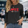 Love Is In The Air Flying Hot Air Balloon Langarmshirts Geschenke für Sie