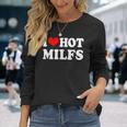 I Love Hot Milfs I Heart Hot Milfs Couple Set Langarmshirts Geschenke für Sie