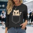 Lustige Katze Mittelfinger Stinkefinger Cat Kawaii Langarmshirts Geschenke für Sie