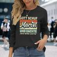 Marcel Name Saying Gott Schuf Marcel Langarmshirts Geschenke für Sie