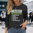 Meister Saying World Therrschaft Graduation Meister Langarmshirts Geschenke für Sie