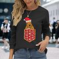 Merry Christmas Forest Animal Chest Pocket Squirrel Langarmshirts Geschenke für Sie