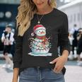 Merry Christmas Snowman Christmas Winter Xmas Eve Langarmshirts Geschenke für Sie