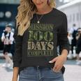 Mission 100 Days Complete Camouflage 100 Days Of School Long Sleeve T-Shirt Gifts for Her