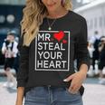 Mr Steal Your Heart Valentines Day For Toddler Boys Son Long Sleeve T-Shirt Gifts for Her