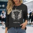 Nashville Tennessee Alas De Guitarraintage Sin Mangas Camiseta de manga larga Regalos para ella
