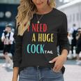 I Need A Huge Cocktail Humour Adult Cocktail Langarmshirts Geschenke für Sie