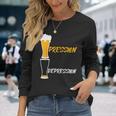 Pression Depression Bière Apéro Fête Bar Nouvel An Cadeau T-shirt à manches longues Cadeaux pour elle