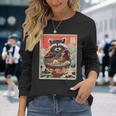 Raccoon Eating Ramen Japanese Noodles Racoon Anime Long Sleeve T-Shirt Gifts for Her
