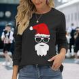 Santa Claus Christmas Hat Beard Sunglasses Christmas Langarmshirts Geschenke für Sie