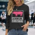 Schweine Flusterer Schweinebauer Langarmshirts Geschenke für Sie