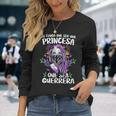 Si Tengo Que Ser Una Princesa Que Sea Guerrera 8 Marzo Cuello Camiseta de manga larga Regalos para ella