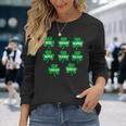 Skibidi St Patrick Day Saint Patrick's Day Clover Long Sleeve T-Shirt Gifts for Her