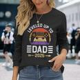 Spielerpapa Leveled Up To Daddy 2025 Dadintage Langarmshirts Geschenke für Sie