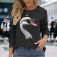 Swan Bird Graphic Animal Illustration Sunglasses Swan Langarmshirts Geschenke für Sie