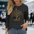 Tree Of Life Tree Of Life Yoga Meditation Tree Deer Langarmshirts Geschenke für Sie