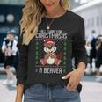 Ugly Xmas Sweater Christmas Beavers Lover Langarmshirts Geschenke für Sie