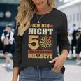 Vintage 50Th Birthday Dart Saying Double Bullseye Langarmshirts Geschenke für Sie