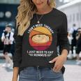 Vintage Je N'ai Pas Besoin De Thérapie J'ai Juste Besoin De Manger Du Houmous T-shirt à manches longues Cadeaux pour elle