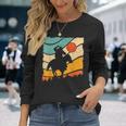 Vintage Retro Style Sunset Texas Wild West Heritage Cowboy T-shirt à manches longues Cadeaux pour elle
