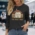 Vintage I Do What I Want Cat Lovers Camiseta de manga larga Regalos para ella