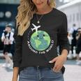 World Travel Around The World Trip Holidays Langarmshirts Geschenke für Sie