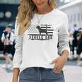 Beagle Dad Distressed American Flag Patriotic Dog Long Sleeve T-Shirt Gifts for Her