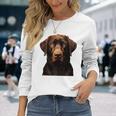 Brauner Labrador I Labrador Gesicht Langarmshirts Geschenke für Sie