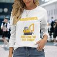 Children's Digger Driver Marlon Construction Site With Name Children's 80 Langarmshirts Geschenke für Sie