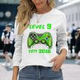 Children's Level 9 Birthday Boy Gamer 2016 9Th Birthday Langarmshirts Geschenke für Sie