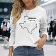 Epic Threadz Carte De L'état Du Texas Brownfield Tx T-shirt à manches longues Cadeaux pour elle