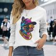 Genial Hip Hop Cat Urban Streetwear B-Boy Graffiti Camiseta de manga larga Regalos para ella