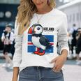 Iceland Iceland Flag Puffin Langarmshirts Geschenke für Sie