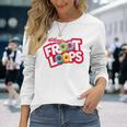 Kellogg's Froot Loops Breakfast Cereal Logo Blue Langarmshirts Geschenke für Sie