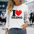 I Love Heino Gray Langarmshirts Geschenke für Sie