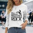 All I Need Is A Rock Trial Bike Motorcycle Langarmshirts Geschenke für Sie