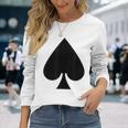 Pad Ass Card Game Playing Card Costume Fancy Dress Party Gray S Langarmshirts Geschenke für Sie