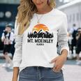 Parque Nacional Monte Mckinley Alaska Retro Camiseta de manga larga Regalos para ella