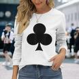 Playing Card Cross Heart Checked Spades Carnival Group Costume Card S Langarmshirts Geschenke für Sie